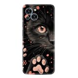 Kılıfland Samsung Galaxy S23 Pro Max ile Uyumlu Kılıf, Boutique Baskılı, Siyah Kedi Desenli