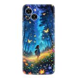 Kılıfland Samsung Galaxy S23 Pro Max Kılıf, Boutique Baskılı, Anime Butterfly Desenli, Mavi