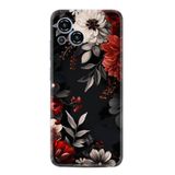 Kılıfland Samsung Galaxy S23 Pro Max Kılıf, Boutique Baskılı, Çiçek Desenli, Siyah