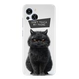 Kılıfland Samsung Galaxy S23 Pro Max Kılıf, Boutique Baskılı, Don't Touch Cat Tasarımı, Beyaz