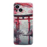 Kılıfland Samsung Galaxy S23 Pro Max Kılıf, Boutique Baskılı, Japon Torii Tasarımı, Kırmızı