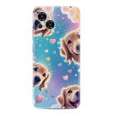 Kılıfland Samsung Galaxy S23 Pro Max Kılıf, Boutique Baskılı, Köpek ve Kalp Desenli, Mavi