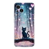 Kılıfland Samsung Galaxy S23 Pro Max Kılıf, Boutique Baskılı, Love Cats Tree Desenli, Pembe