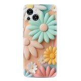 Kılıfland Samsung Galaxy S23 Pro Max Kılıf, Boutique Baskılı, Rengarenk Çiçek Desen