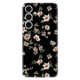Kılıfland Samsung Galaxy S24 FE ile Uyumlu Kılıf, Boutique Baskılı, Siyah Fon Çiçek Desen