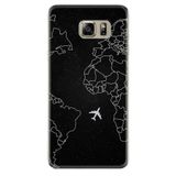 kilifland Samsung Galaxy S7 Edge ile Uyumlu Kılıf Resimli Desenli Silikon Güzel Seri Black Plane 1868