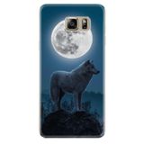 kilifland Samsung Galaxy S7 Edge ile Uyumlu Kılıf Resimli Desenli Silikon Güzel Seri Wolf Moon 1857