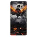 kilifland Samsung Galaxy S7 Edge ile Uyumlu Kılıf Silikon Desen Güzel Seri Ateş Kartalı 1766