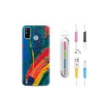 kilifland Spark 6 Go ile Uyumlu Kılıf Rasta Ipli Boyun Askılı Desenli Silikon Ressam Sulu Boya 1600
