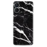 Kılıfland Spark 9t ile Uyumlu Telefon Kılıfı, Silikon, Mermer Desenli, Siyah Şerit
