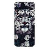 Kılıfland TCL 30 ile Uyumlu Telefon Kılıfı, Silikon, Çiçekli Kar Leoparı Desenli, Beyaz