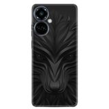 Kılıfland Tecno Camon 19 Pro ile Uyumlu Kılıf, Resimli Desenli Baskılı Silikon, Black Fox, Siyah