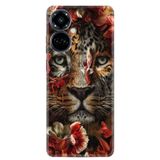 Kılıfland Tecno Camon 19 Pro ile Uyumlu Kılıf, Resimli Desenli Baskılı Silikon, Flowers Baby Tiger, Çok Renkli