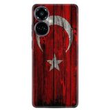Kılıfland Tecno Camon 19 Pro ile Uyumlu Kılıf, Resimli Desenli Baskılı, Silikon, Kırmızı Mermer