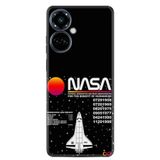 Kılıfland Tecno Camon 19 Pro ile Uyumlu Kılıf, Resimli Desenli Baskılı Silikon, NASA, Siyah