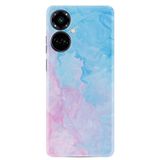 Kılıfland Tecno Camon 19 Pro ile Uyumlu Kılıf, Silikon, Pink Blue Abstract Desenli