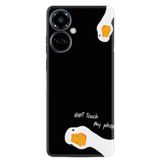 Kılıfland Tecno Camon 19 Pro ile Uyumlu Silikon Kılıf, Desen, Dont Touch Duck, Siyah-Beyaz