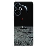 Kılıfland Tecno Camon 19 Pro ile Uyumlu Silikon Kılıf, Desen Özel Seri Astronot Red Balon, Siyah