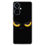 Kılıfland Tecno Camon 19 Pro ile Uyumlu Silikon Kılıf, Desen Özel Seri Black Eyes, Siyah