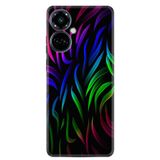 Kılıfland Tecno Camon 19 Pro ile Uyumlu Silikon Kılıf, Desen Özel Seri Color Lines, Renkli