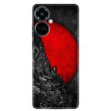 Kılıfland Tecno Camon 19 Pro ile Uyumlu Silikon Kılıf, Desen Özel Seri, Kırmızı Gezegen