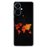 Kılıfland Tecno Camon 19 Pro ile Uyumlu Silikon Kılıf, Desen Özel Seri, Uçak Motifli, Siyah