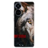 Kılıfland Tecno Camon 19 Pro ile Uyumlu Silikon Kılıf, Desen Özel Seri Wolf Eyes