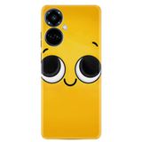 Kılıfland Tecno Camon 19 Pro ile Uyumlu Silikon Kılıf, Platinium Series, Sarı, Resimli Desenli