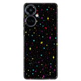 Kılıfland Tecno Camon 19 Pro ile Uyumlu Silikon Kılıf, Puantiye ve Ay Deseni, Siyah
