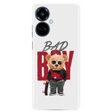 Kılıfland Tecno Camon 19 Pro Kılıf, Boutique Baskılı, Bad Guy Desenli, Beyaz