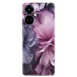 Kılıfland Tecno Camon 19 Pro Kılıf, Boutique Baskılı Çiçek Desenli, Mor