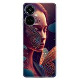 Kılıfland Tecno Camon 19 Pro Kılıf, Boutique Baskılı Kelebek Kadın Deseni, Renk75