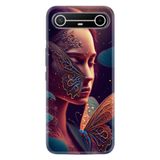 Kılıfland Tecno Camon 19 Pro Kılıf, Boutique Baskılı Kelebek Kadın Deseni, Renk75