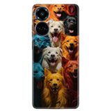 Kılıfland Tecno Camon 19 Pro Kılıf, Boutique Baskılı Köpekçikler Desenli, Renk26