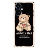 Kılıfland Tecno Camon 19 Pro Kılıf, Boutique Baskılı, Lovely Bear Resimli, Siyah-Bej