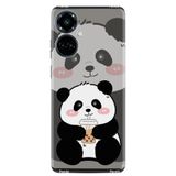 Kılıfland Tecno Camon 19 Pro Kılıf, Boutique Baskılı, Milkshake Panda Desenli