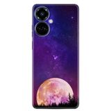 Kılıfland Tecno Camon 19 Pro Kılıf, Boutique Baskılı, Mor Ay ve Yıldız Tasarımı
