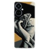 Kılıfland Tecno Camon 19 Pro Kılıf, Resimli Desenli Silikon, Platinium Series, Butterfly Girl, Çok Renkli