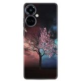 Kılıfland Tecno Camon 19 Pro Kılıf, Resimli Desenli Silikon, Platinium Series, Heaven Tree, Siyah
