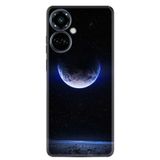 Kılıfland Tecno Camon 19 Pro Kılıf, Resimli Desenli Silikon, Platinium Series, Midnight Moon, Siyah
