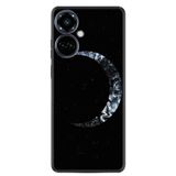 Kılıfland Tecno Camon 19 Pro Kılıf, Silikon, Ay Desen, Siyah