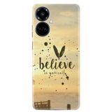 Kılıfland Tecno Camon 19 Pro Kılıf, Silikon, Baskılı, Believe In Yourself, Sarı