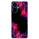 Kılıfland Tecno Camon 19 Pro Kılıf, Silikon, Desen Özel Seri Boyalar, Pembe-Mor-Siyah