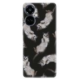 Kılıfland Tecno Camon 19 Pro Kılıf, Silikon, Desen, Sevimli Kedicikler, Siyah
