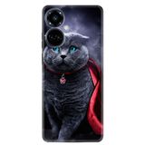 Kılıfland Tecno Camon 19 Pro Kılıf, Silikon, Desen, Super Cat, Siyah