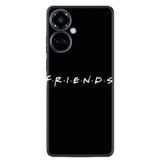 Kılıfland Tecno Camon 19 Pro Kılıf, Silikon, Friends Desenli, Siyah