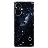 Kılıfland Tecno Camon 19 Pro Kılıf, Silikon, Platinium Series, Galaksi Desenli, Siyah