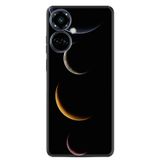 Kılıfland Tecno Camon 19 Pro Kılıf, Silikon, Platinium Series, Gezegenler Desenli, Siyah