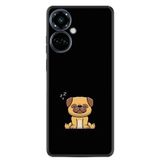 Kılıfland Tecno Camon 19 Pro Kılıf, Silikon, Platinium Series, Uyuyan Köpek Desenli, Siyah