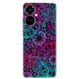 Kılıfland Tecno Camon 19 Pro Kılıf, Silikon, Renkli Mandala Desen